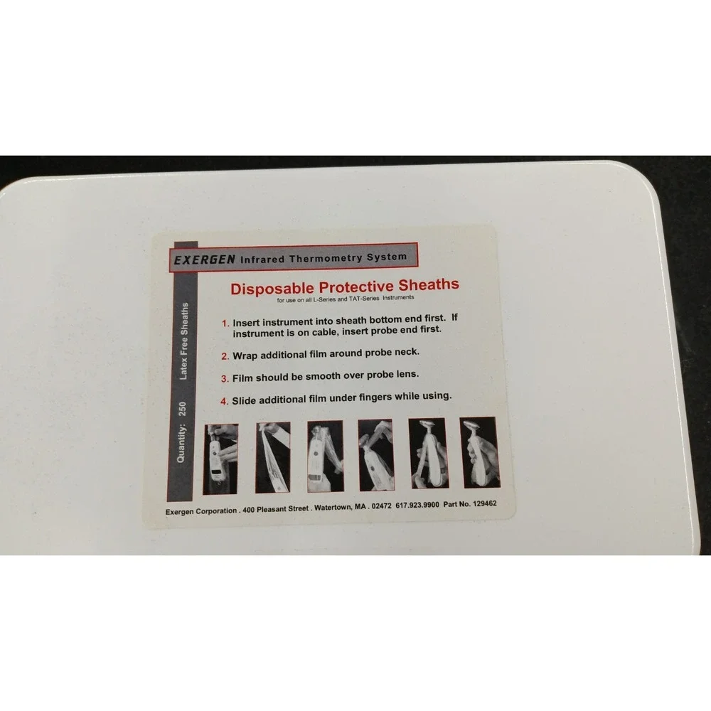 Exergen Tubular Thermometer Sheath‎ - 250/Box Unopened